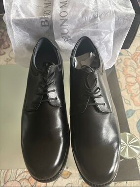Bruno Marc Men's Black Derby Dress Shoes